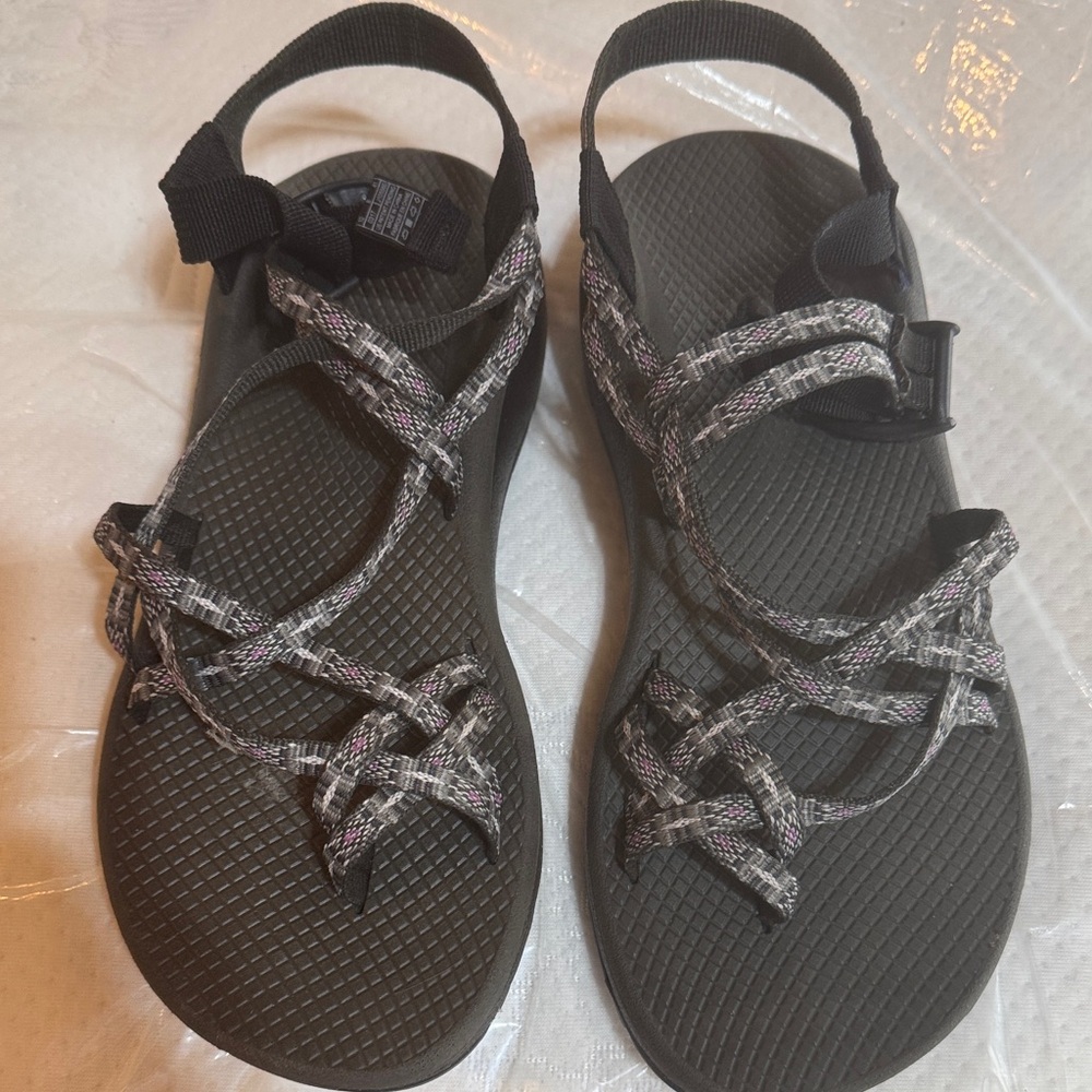 Chaco Women's Black and Gray Strappy Sandals